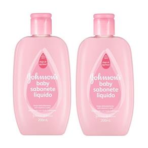 Sabonete Líquido Johnson`s Baby Hidratante Pink 200ml 2 Unidades