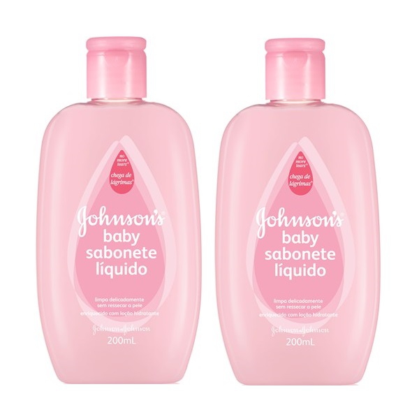 Sabonete Líquido Johnsons Baby Hidratante Pink 200ml 2 Unidades
