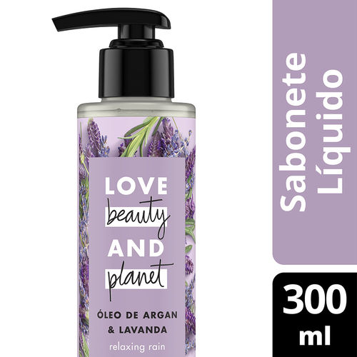 Sabonete Líquido Love Beauty & Planet Mãos e Corpo Óleo de Argan & Lavanda 300ml