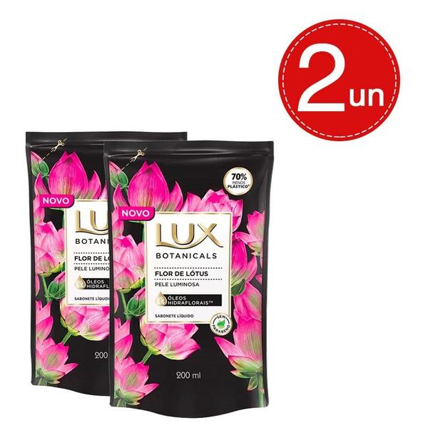 Sabonete Líquido Lux Refil Botanicals Flor de Lotus 200ml Leve 2 com 25 Off