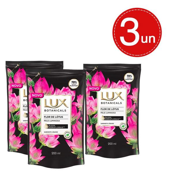 Sabonete Líquido Lux Refil Botanicals Flor de Lotus 200ml Leve 3 Pague 2