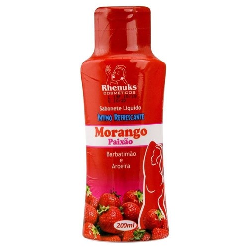 Sabonete Líquido Morango Refrescante 200Ml - Rhenuks