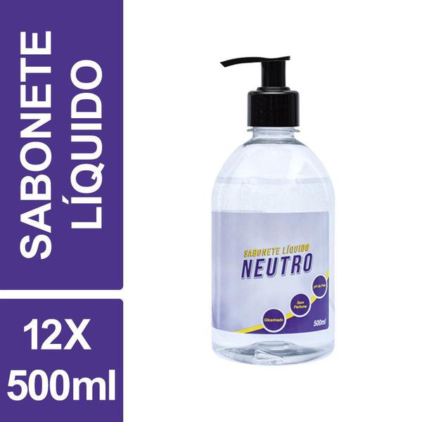 Sabonete Líquido Neutro Viver Mais 500ml Frasco Kit 12un