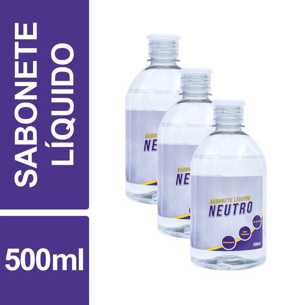 Sabonete Líquido Neutro Viver Mais 500ml Refil Kit 3un
