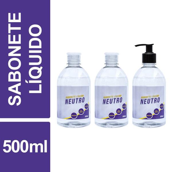 Sabonete Líquido Neutro Viver Mais 500ml + 2un Refil 500ml