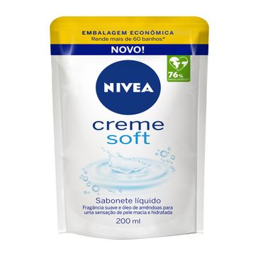 Sabonete Líquido Nivea Creme Soft Refil 200ml