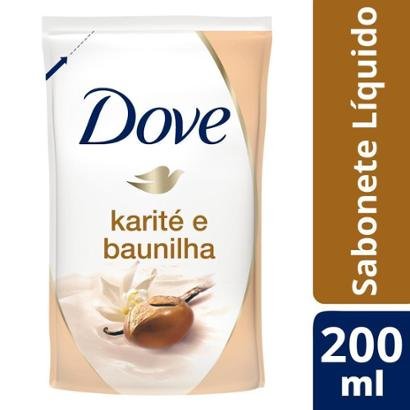 Sabonete Líquido Nutritivo Karité/Baunilha Dove Sachê 200Ml