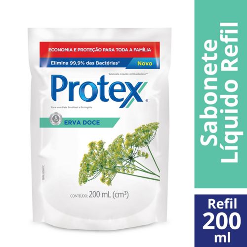 Sabonete Líquido Protex Anti-bacteriano Erva Doce Refil 200ml