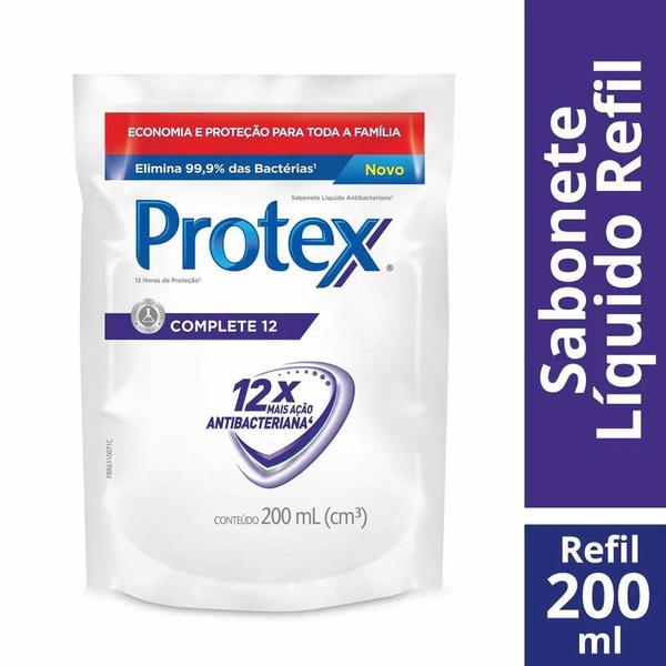 Sabonete Liquido Protex Complete 12 Refil 200ml - Un - Asseptgel