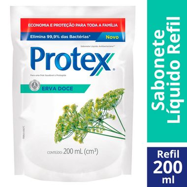 Sabonete Liquido Protex Erva Doce Refil 200ml Cx. C/ 24 Un.