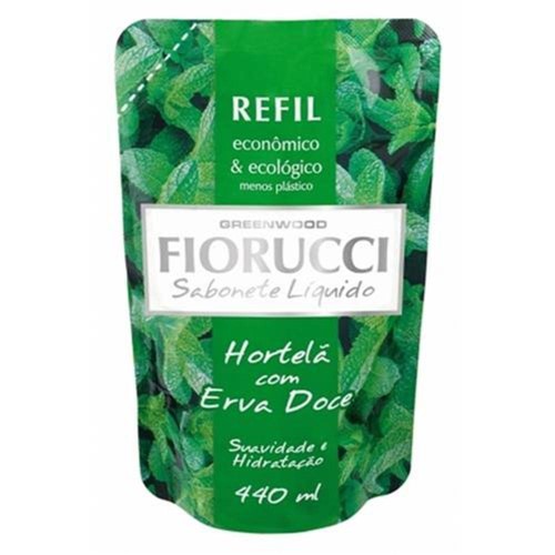 Sabonete Liquido Refil Fiorucci Hortela com Erva Doce 440ml