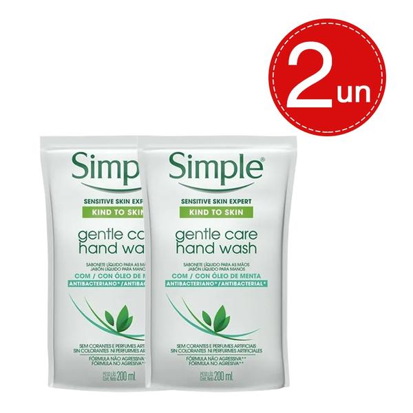 Sabonete Líquido Simple Refil Hand Wash Antibacteriano G Care 200Ml Leve 2 Pague 1