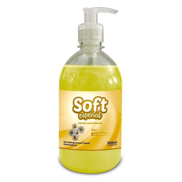 Sabonete Liquido Soft Especial Perolado Talco 500ml 1 UN Edumax