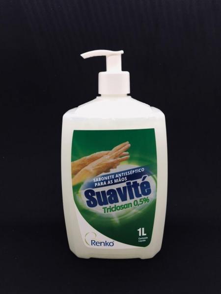 Sabonete Líquido Suavité Triclosan Antisséptico P/ as Mãos 1l Renko - Tira Bactérias Hidratante