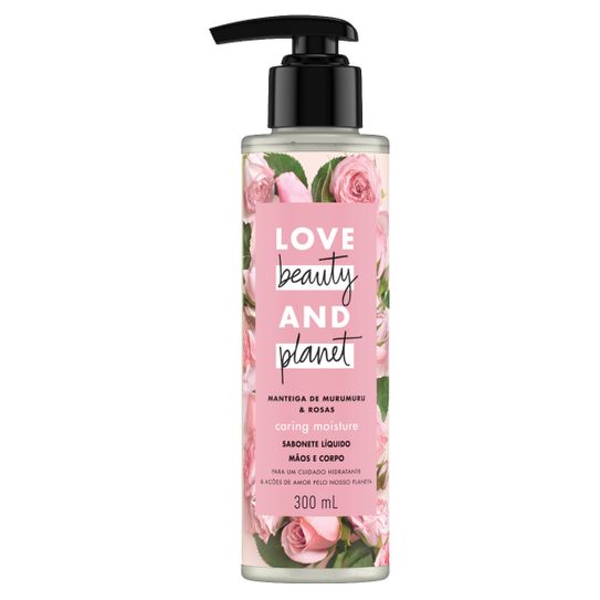 Sabonete Love Beauty Planet Caring Moisture Mantega de Murumuru & Rosas 300ml