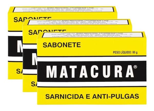 Sabonete Matacura 80 Gramas com Com 3 Unidades - Aic