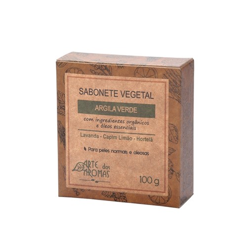 Sabonete Natural e Vegano Arte dos Aromas Argila Verde 100g