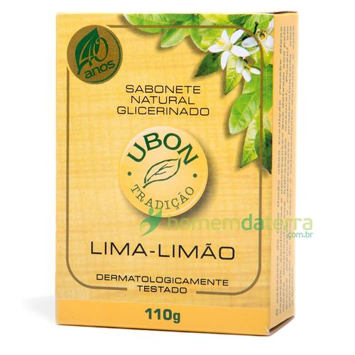 Sabonete Natural Glicerinado de Lima-limão Ubon Tradição - 110g