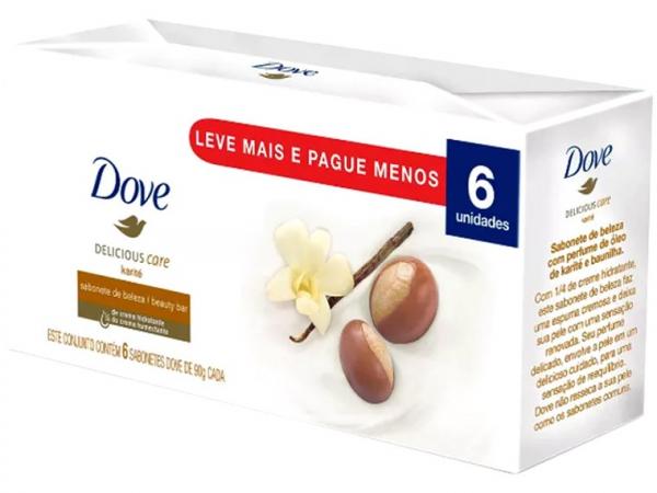 Sabonete Neutro Dove Delicious Care - 90g 6 Unidades
