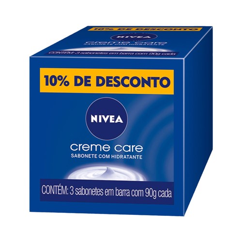Sabonete Nivea Creme Care 3 Unidades 90g com 10% de Desconto