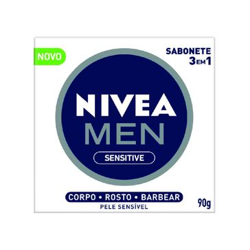 Sabonete em Barra Nivea Men 3 em 1 Sensitive 90g