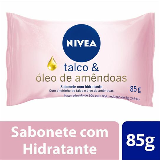 Sabonete Nivea Talco & Óleo de Amêndoas 85 Gramas