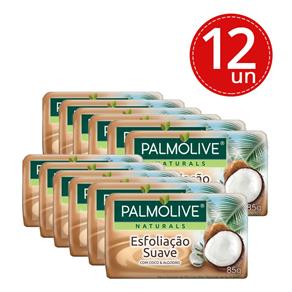 Sabonete Palmolive Esfoliação Suave Coco e Algodão 85g 12 Unidades