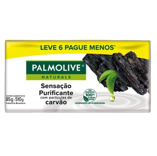 Sabonete Palmolive Naturals Sensação Purificante 85g com 6 Unidades