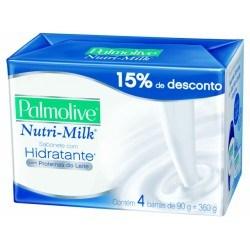 Sabonete Palmolive Nutri Milk 90g C/ 4 Unidades