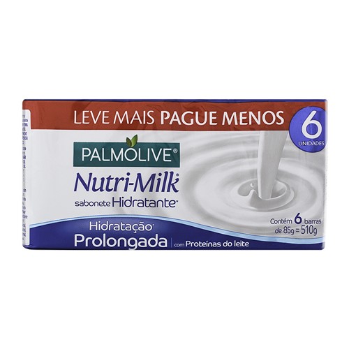 Sabonete Palmolive Nutri-Milk Hidratante 6 Unidades de 85g Cada Leve Mais Pague Menos