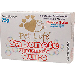 Sabonete para Cães e Gatos Pet Life Ouro 75g
