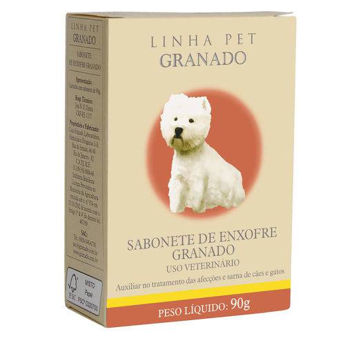 Sabonete Pet Granado de Enxofre para Cães e Gatos 90g