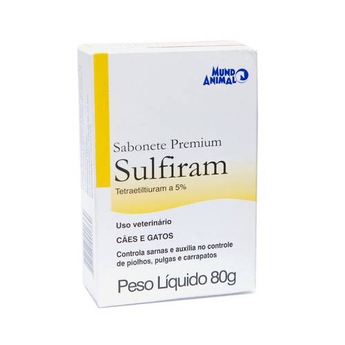Sabonete Premium Sulfiram - 80 G - Mundo Animal