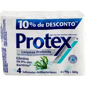 Sabonete Protex Antibacteriano Limpeza Profunda 90g 4 Unidades