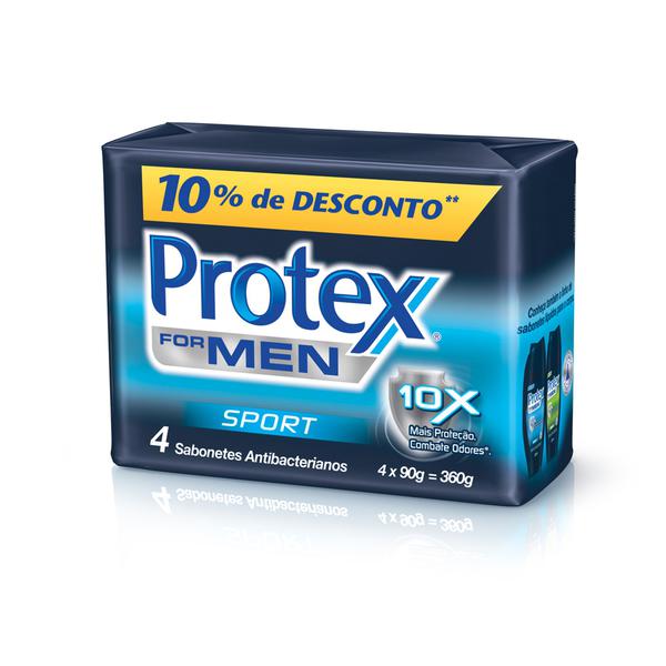 Sabonete Protex For Men Sport Masculino 90g C/4