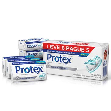 Sabonete Protex Limpeza Profunda 90g Leve 6 Pague 5
