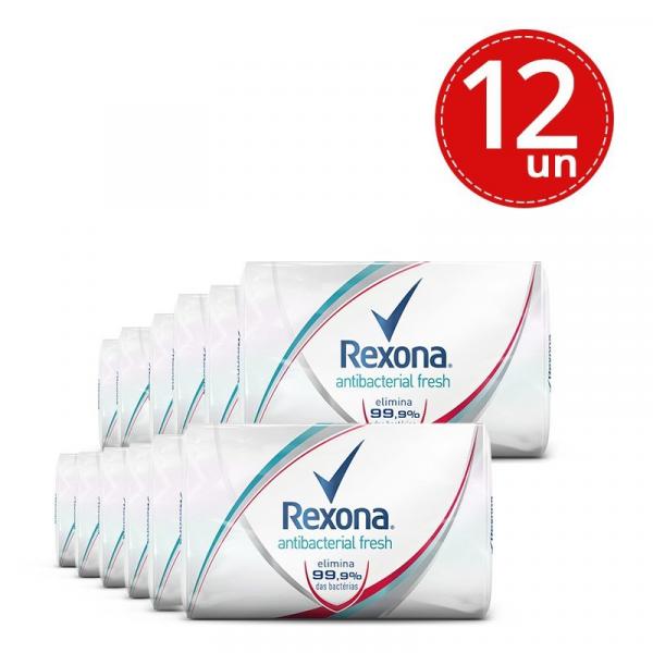 Sabonete Rexona Antibacterial Fresh Branco 84g - 12 Unidades