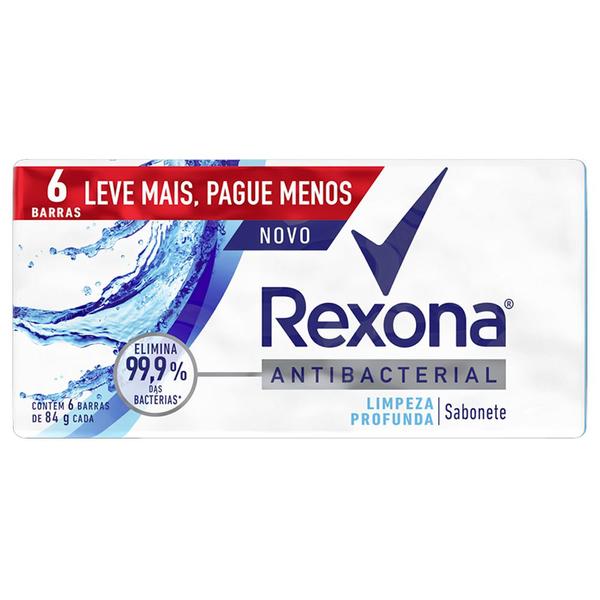 Sabonete Rexona Antibacterial Limpeza Profunda - 6 Unidades