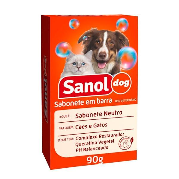 Sabonete Sanol Dog Neutro para Cães e Gatos 90g