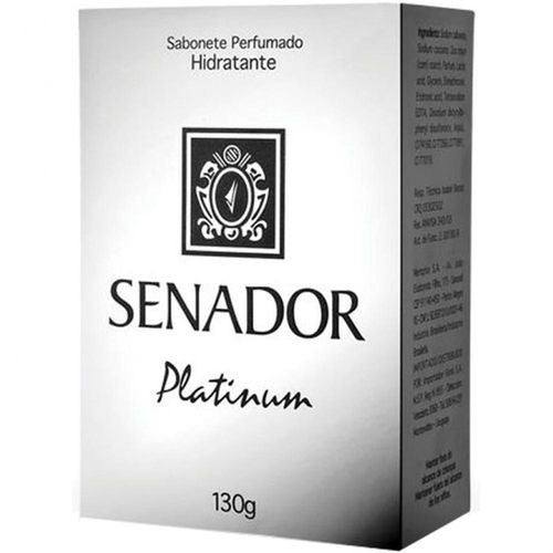 Sabonete Senador Masculino 130g-cx Platinum SAB SENADOR MASC 130G-CX PLATINUM