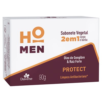 Sabonete Vegetal 2 em 1 Protect Antibac Ho Men 90g - Davene