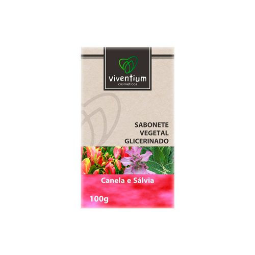 Sabonete Vegetal Glicerinado Canela e Sálvia 100g – Viventium