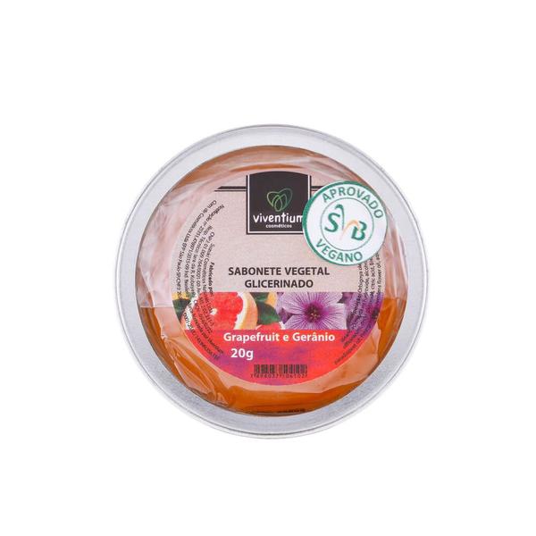 Sabonete Vegetal Natural Glicerinado Grapefruit e Gerânio 20g Viventium