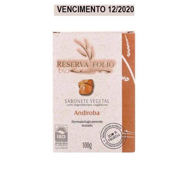 Sabonete Vegetal Orgânico Andiroba 100g Reserva Folio (34318) VENC 12/20