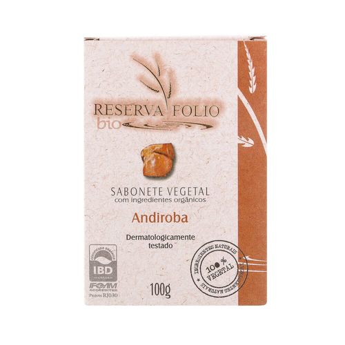 Sabonete Vegetal Orgânico Andiroba 100g – Reserva Folio