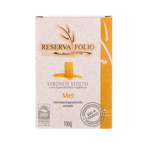 Sabonete Vegetal Orgânico Mel 100g – Reserva Folio