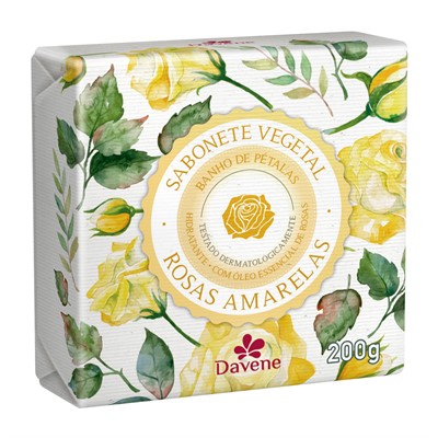 Sabonete Vegetal Rosas Amarela 200g – Davene
