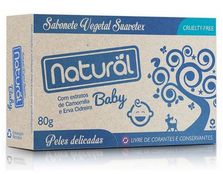 Sabonete Vegetal Suavetex Natural Baby 80Gr - Natural
