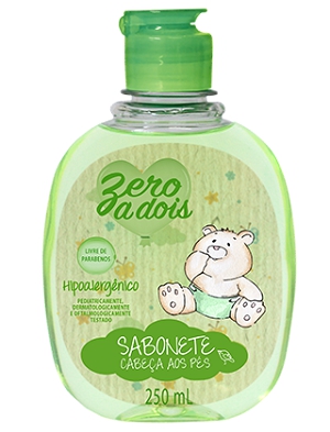 Sabonete Zero a Dois - Cabeça Aos Pés Líquido - 250ml