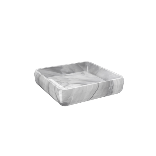 Saboneteira Cube - MBC 10 X 10 X 2,5 Cm Mármore Branco Coza